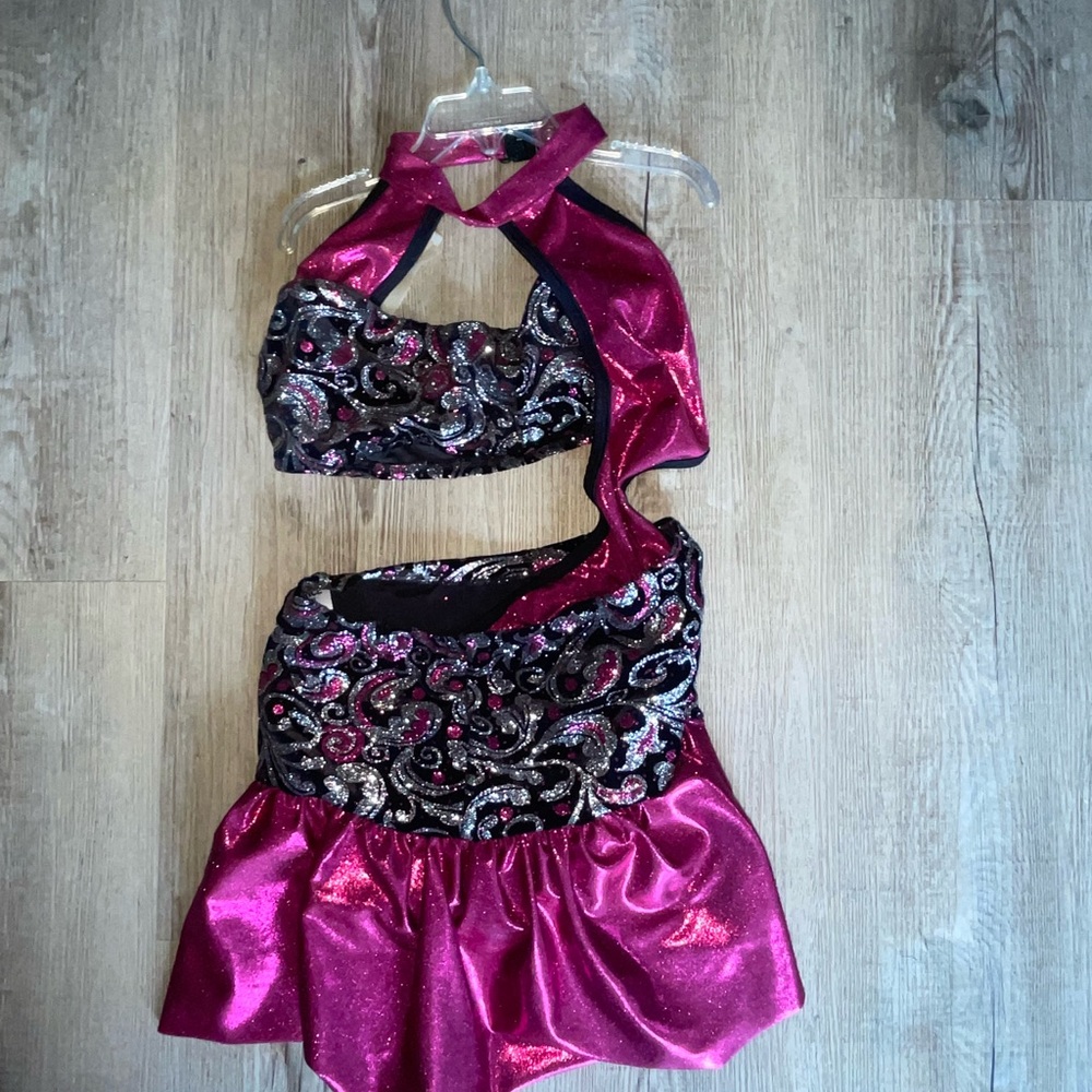 Sparkling Pink and Black One-piece Costume
